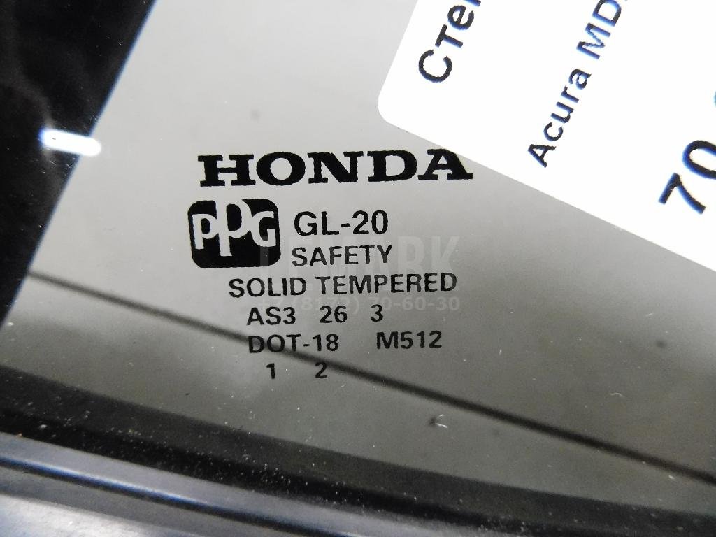 Стекло двери задней правой (форточка)