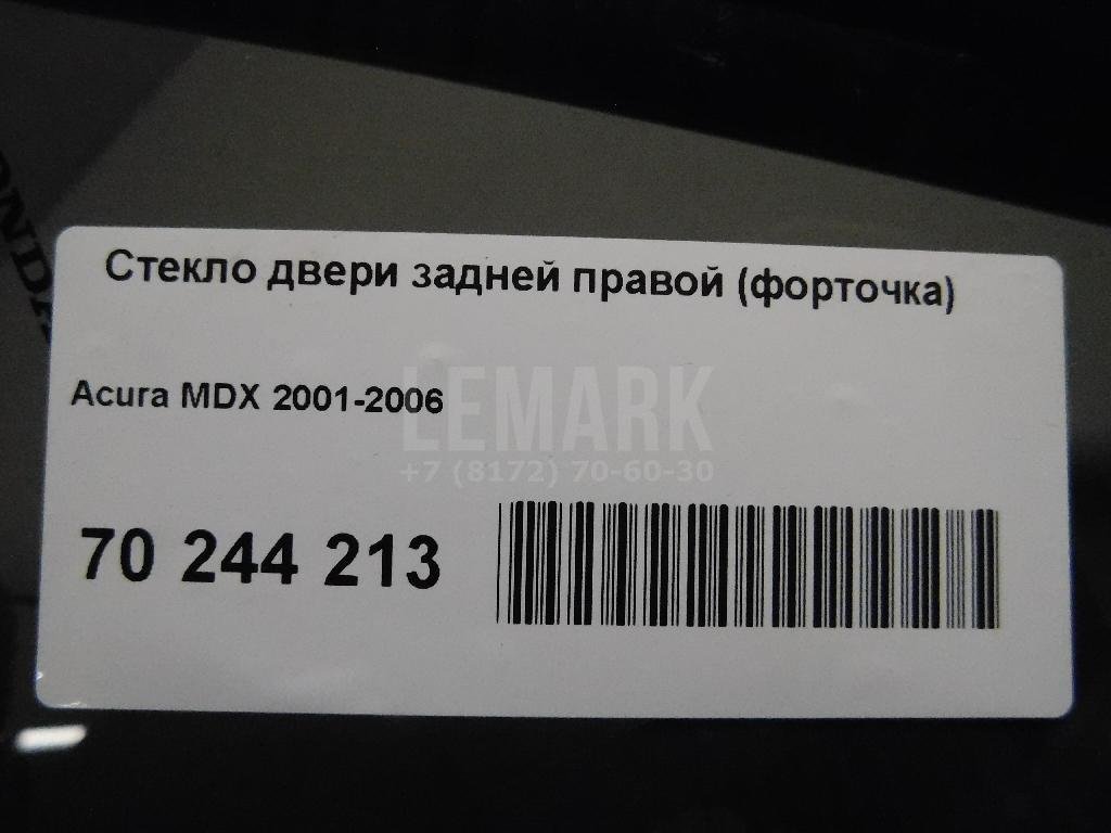 Стекло двери задней правой (форточка)