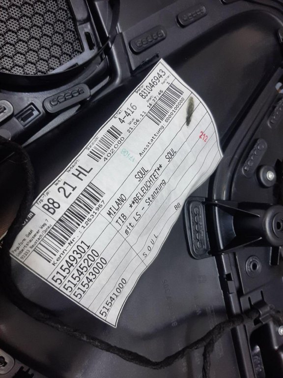 Обшивка двери задней левой