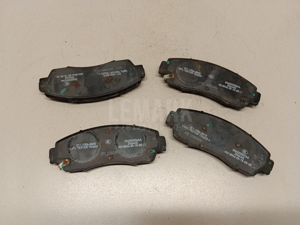 Колодки тормозные передние к-кт